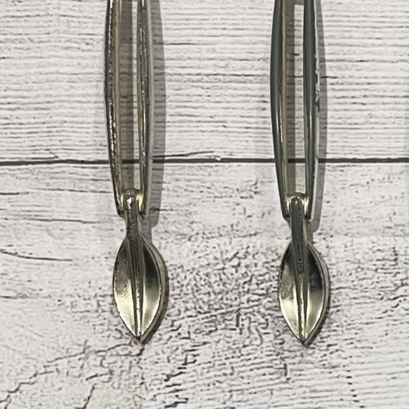 5 Real Mid-Century Silver Drawer Handles / Pulls Cabinets / Dressers 7" x .75" - Picture 2 of 4